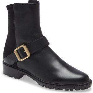 Stuart Weitzman City Buckle Bootie Black 5050 Size 9.5